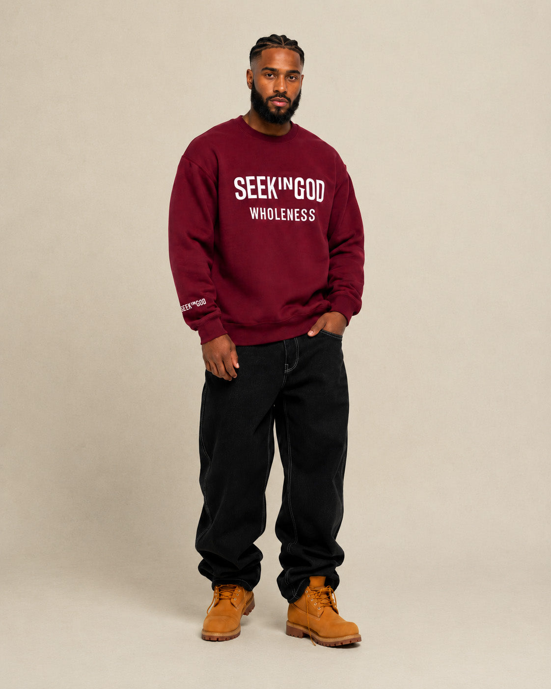 Sudadera de cuello redondo SEEKINGOD Devotion