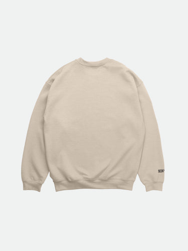 SEEKINGOD Lightborn Crewneck — Dune